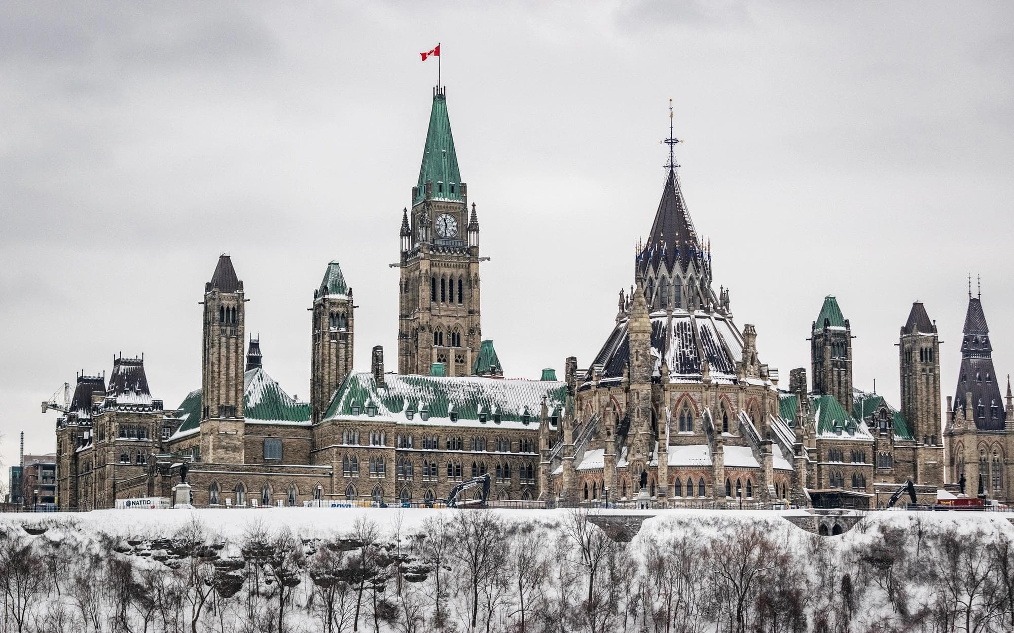 ottawa parliament building in winter