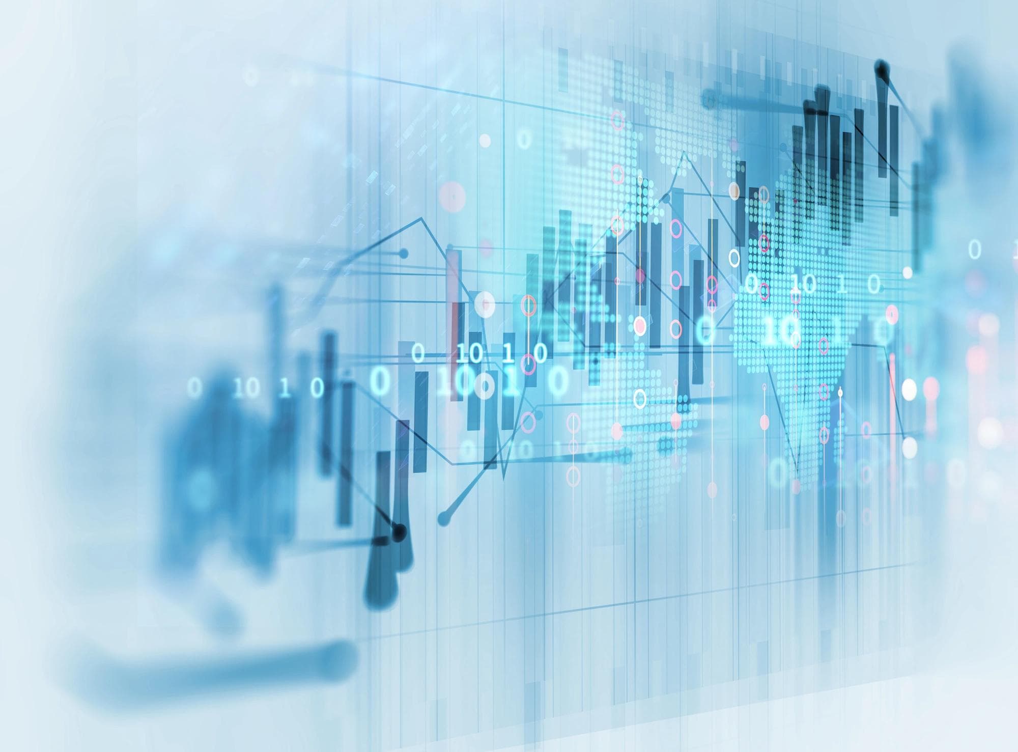 financial stock market graph on technology abstract background