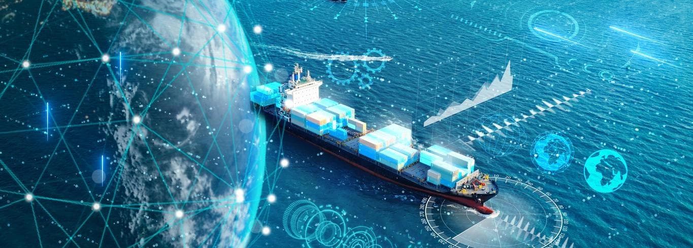 cargo ship on ocean
